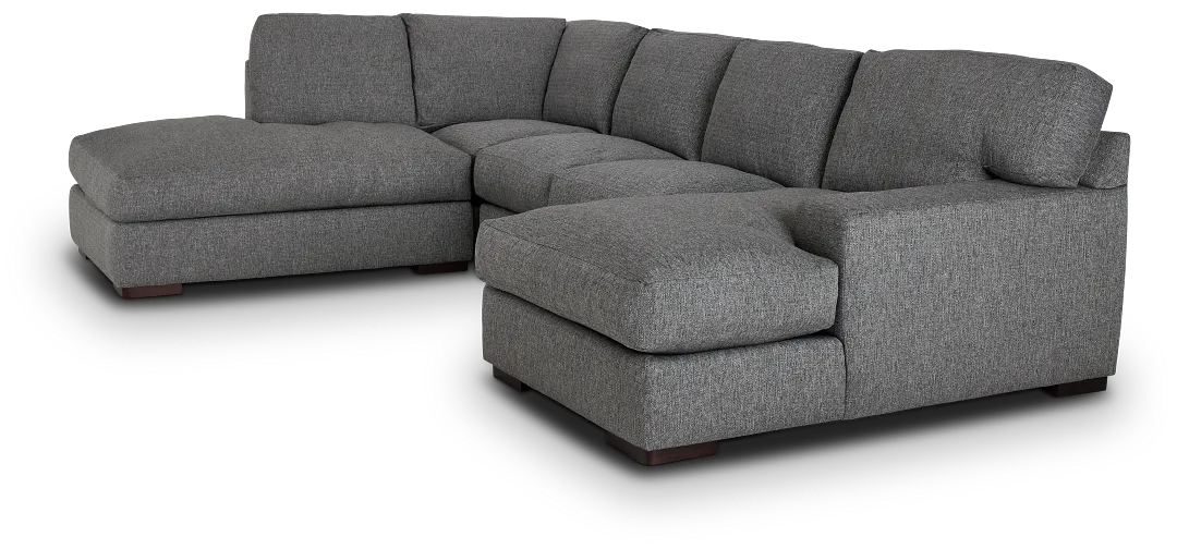 Veronica Dark Gray Down Small Left Bumper Sectional