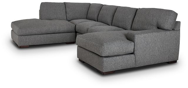 Veronica Dark Gray Down Small Left Bumper Sectional