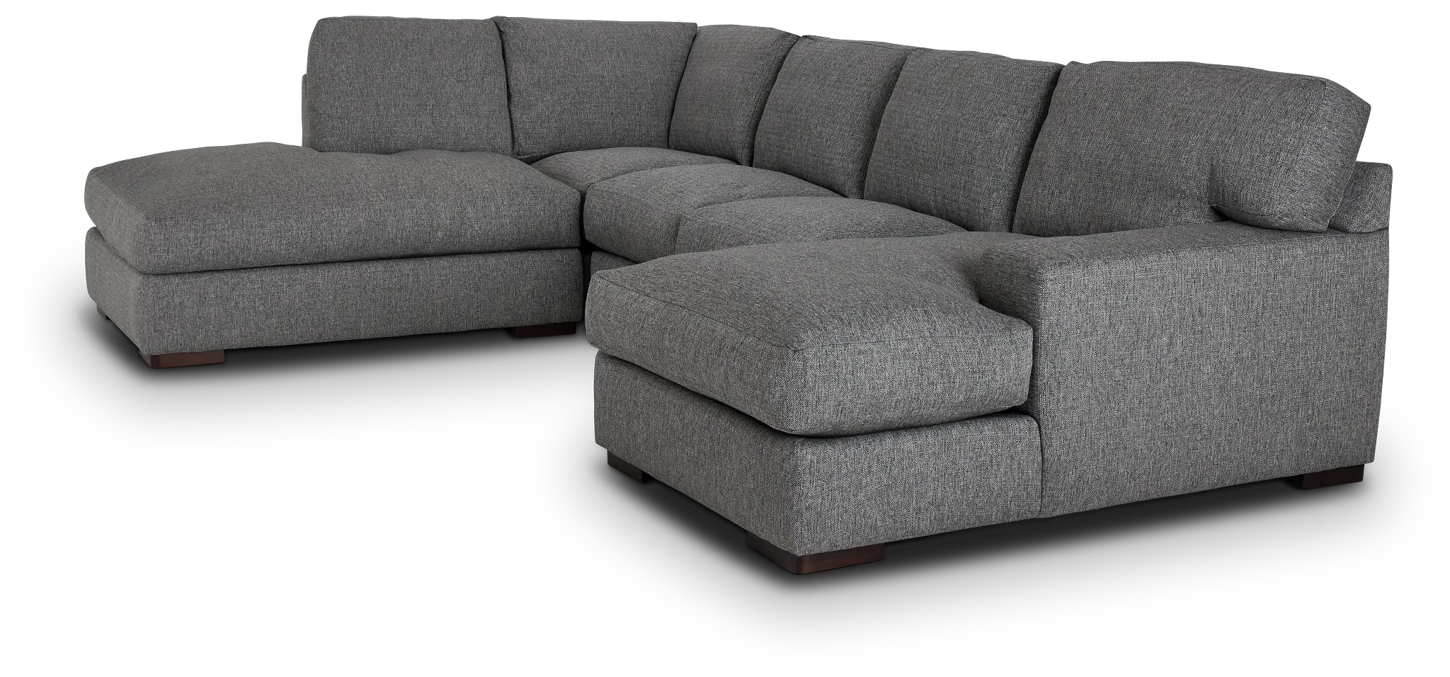 Veronica Dark Gray Down Small Left Bumper Sectional