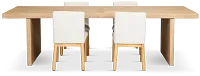 Salida Light Tone Rect Table & 4 Upholstered Chairs