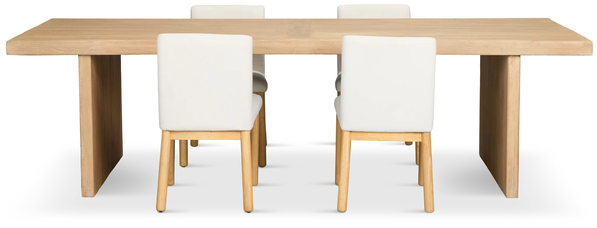 Salida Light Tone Rect Table & 4 Upholstered Chairs