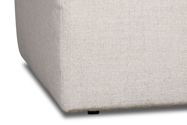 Baylor Light Beige Fabric Ottoman