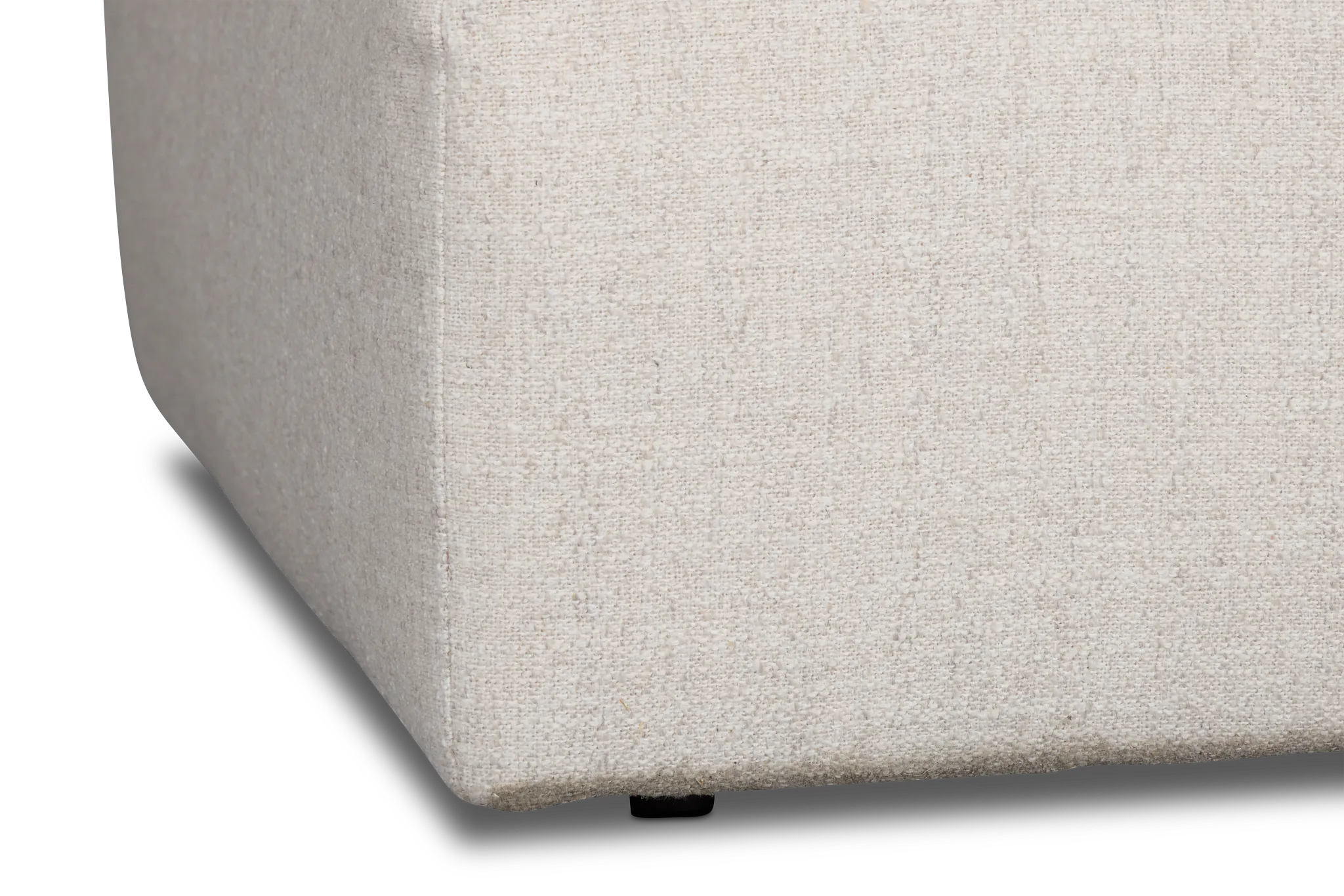 Baylor Light Beige Fabric Ottoman