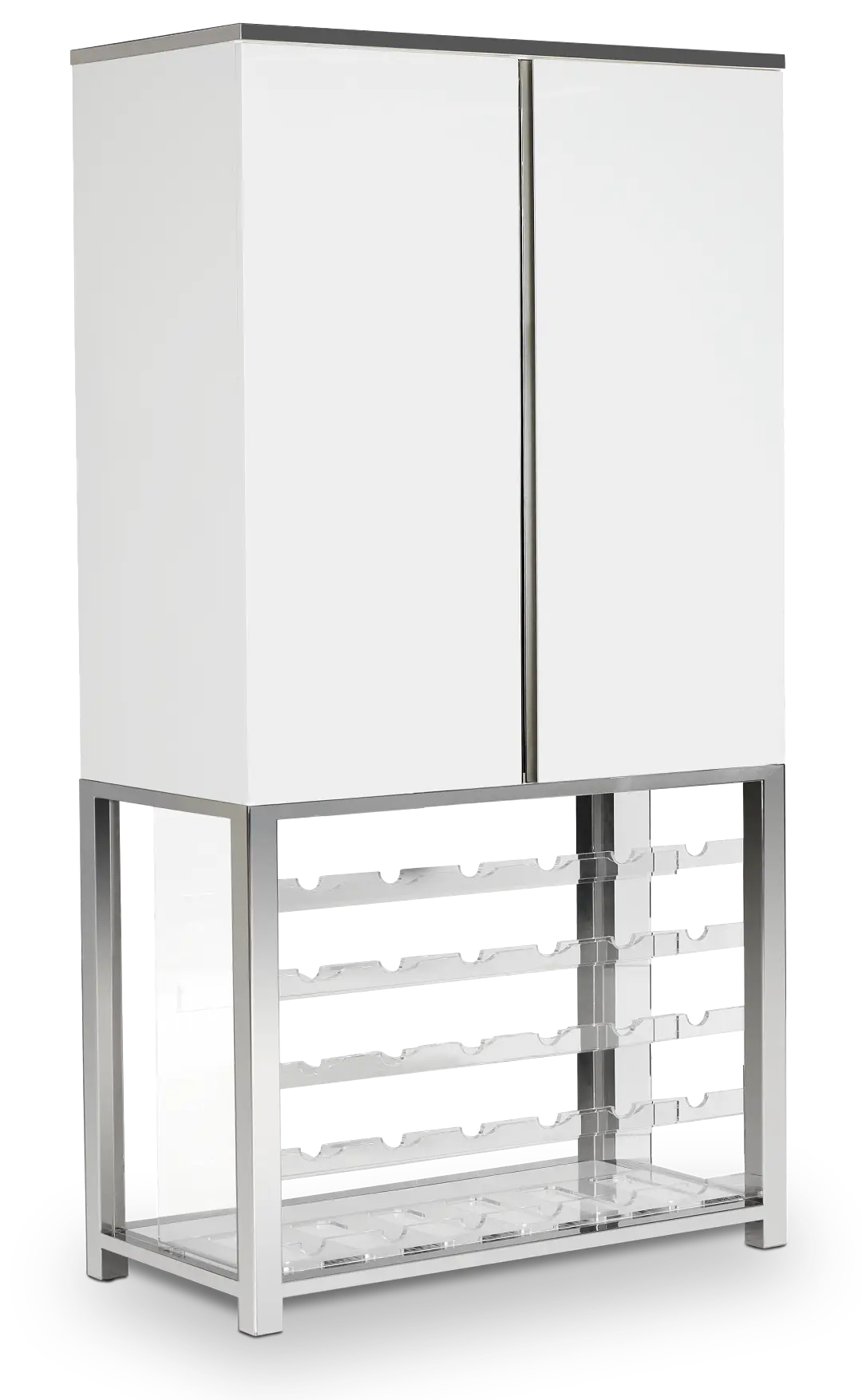 Miami White Bar Cabinet With Wine Rack Miami White Bar Cabinet With Wine Rack