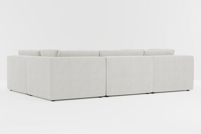 Destin Maguire Ivory Fabric 6-piece Pit Sectional