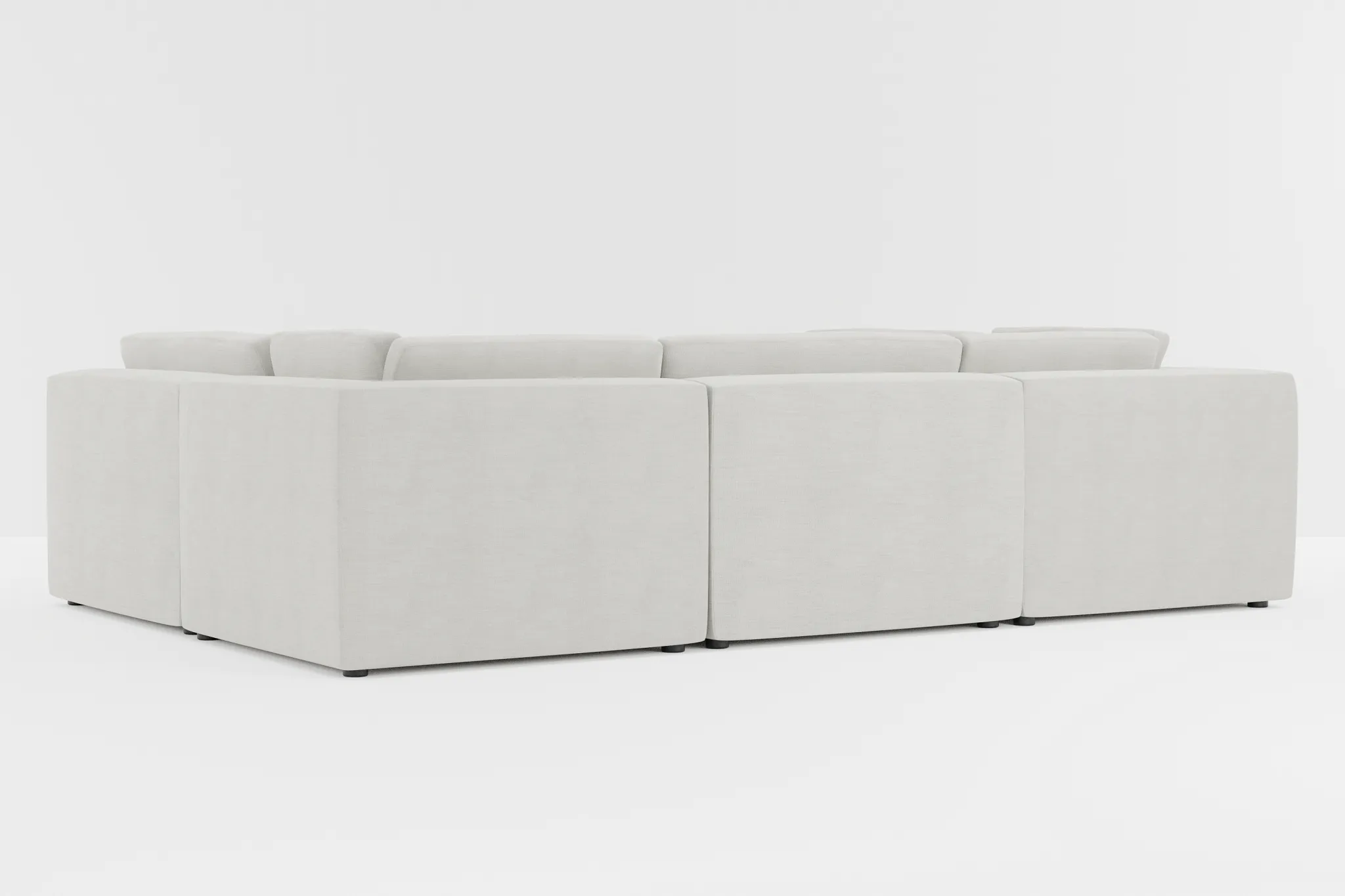 Destin Maguire Ivory Fabric 6-piece Pit Sectional