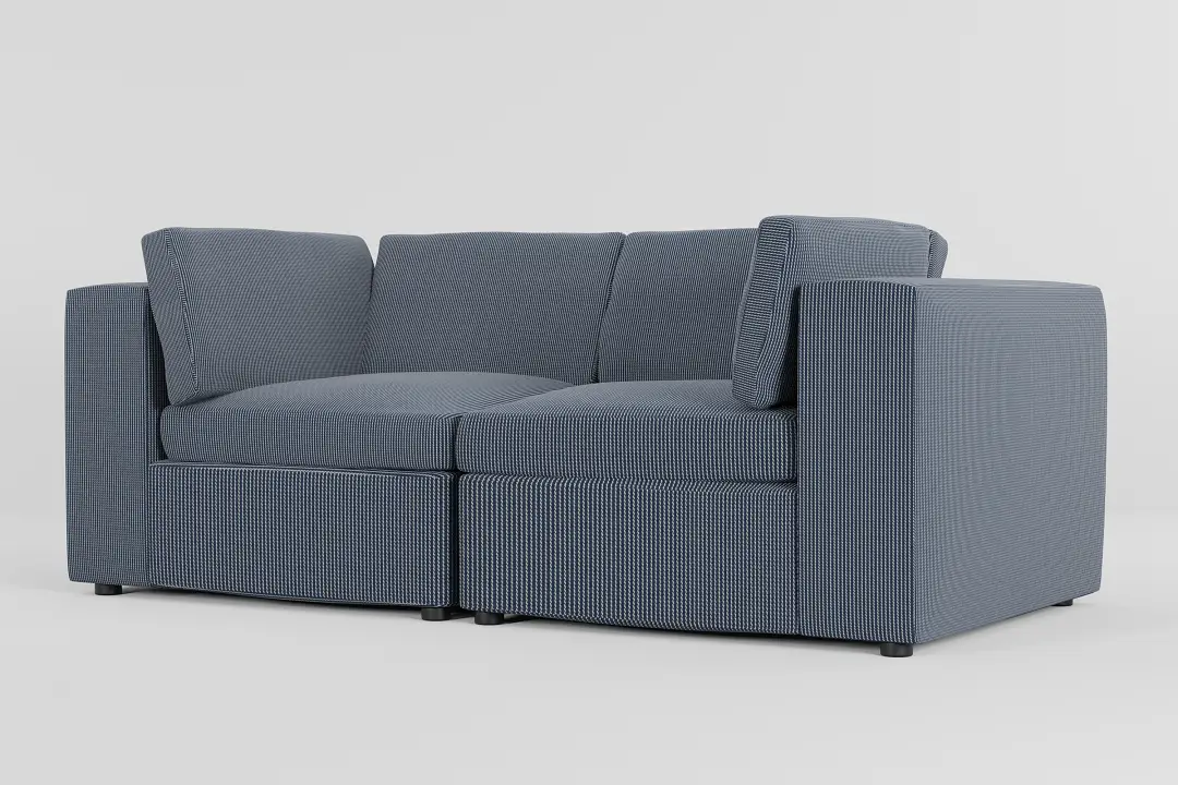 Destin Lucy Navy Fabric 2-piece Modular Sofa Destin Lucy Navy Fabric 2-piece Modular Sofa