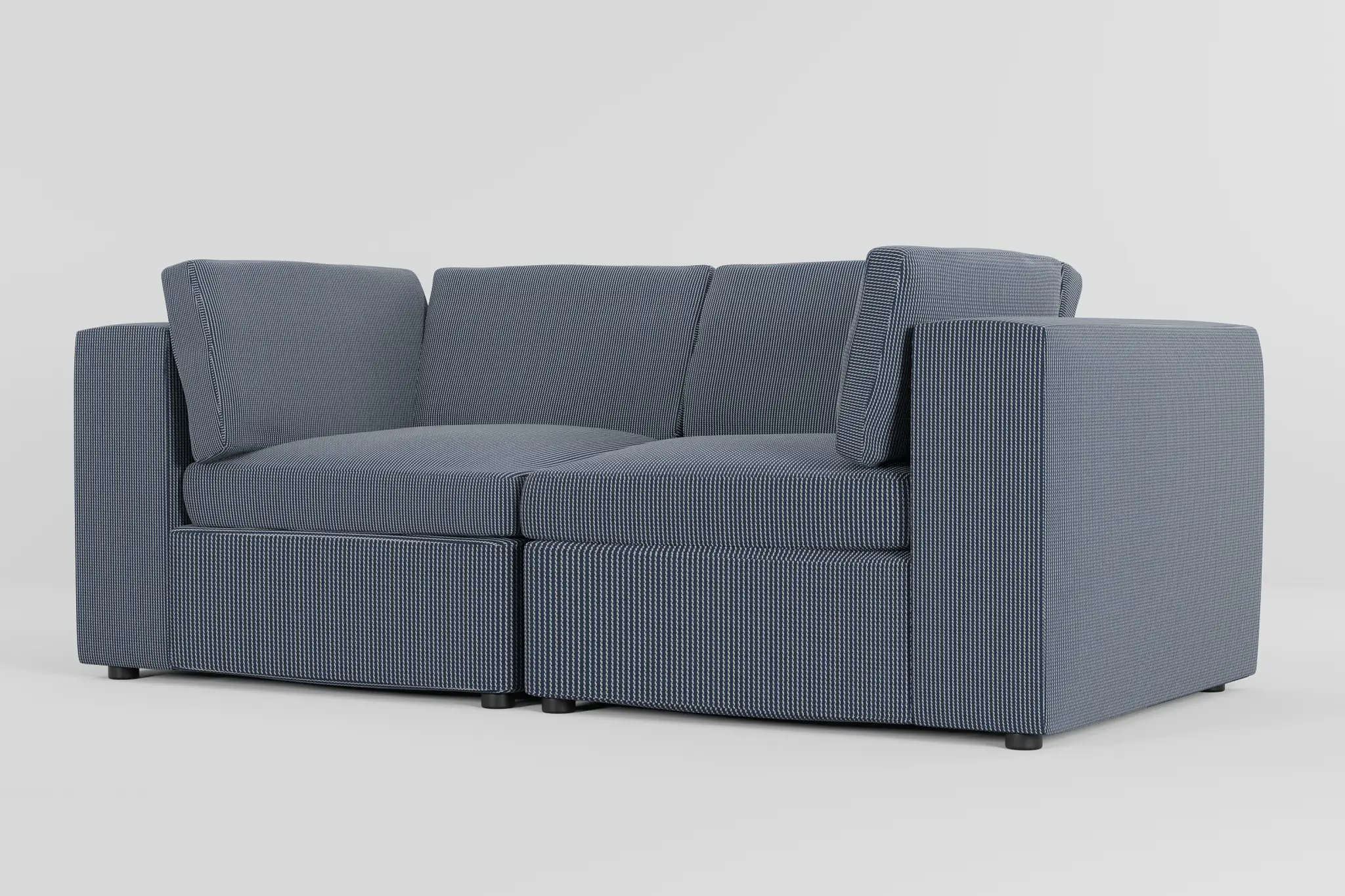 Destin Lucy Navy Fabric 2-piece Modular Sofa Destin Lucy Navy Fabric 2-piece Modular Sofa