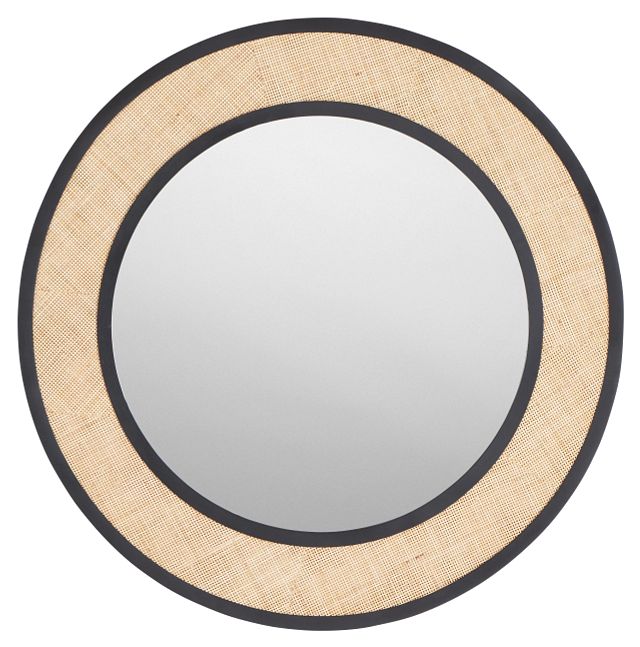 Cali Beige Rattan Mirror