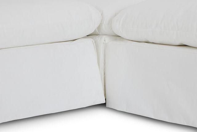 Raegan White Fabric Large Two-arm Sectional (5)