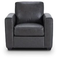 Lane Dark Gray Lthr/vinyl Chair