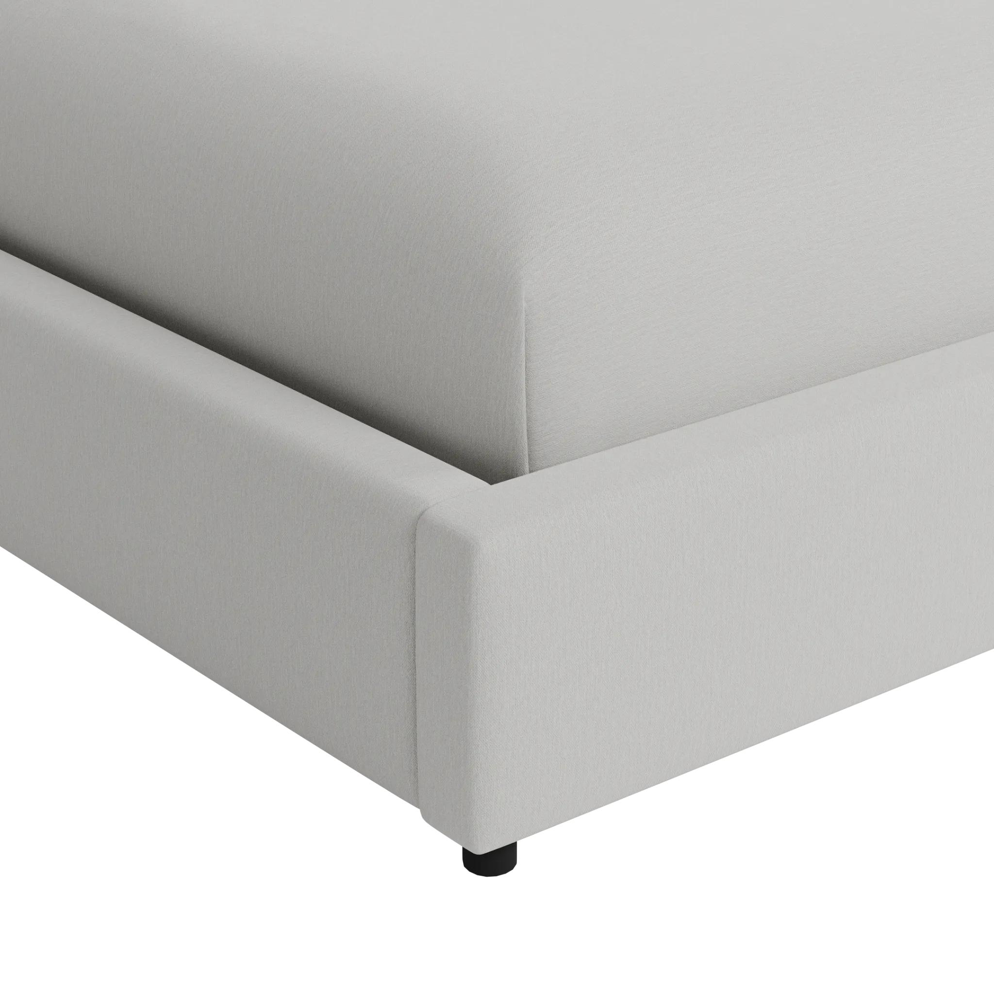 Grayton Delray Pewter 54" Upholstered Platform Bed