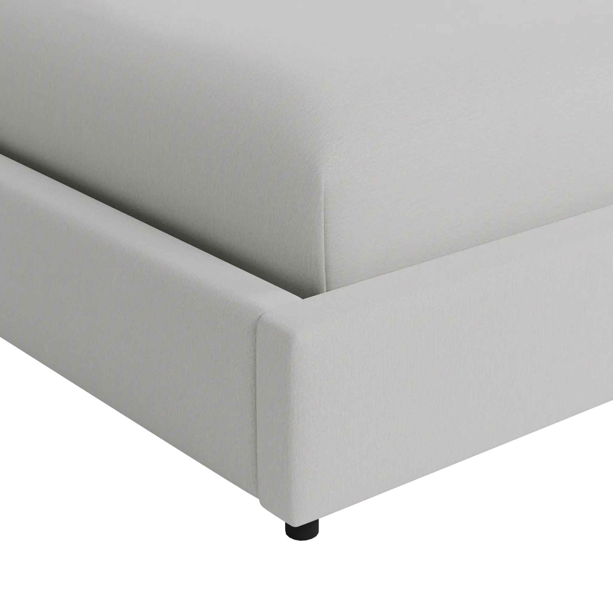 Grayton Delray Pewter 54" Upholstered Platform Bed Grayton Delray Pewter 54" Upholstered Platform Bed