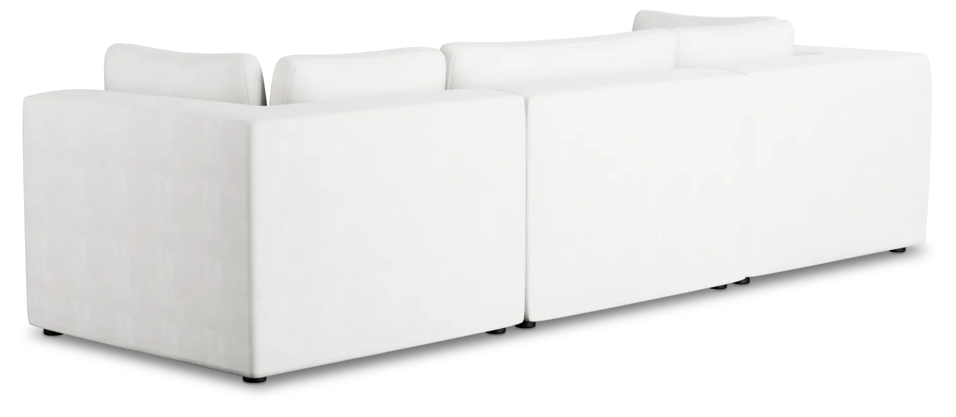 Destin Sutton White Fabric 4-piece Bumper Sectional Destin Sutton White Fabric 4-piece Bumper Sectional