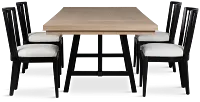 Southlake Two-tone Rectangular Table & 4 Wood Chairs