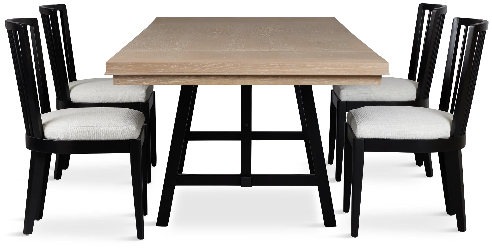 Southlake Two-tone Rectangular Table & 4 Wood Chairs