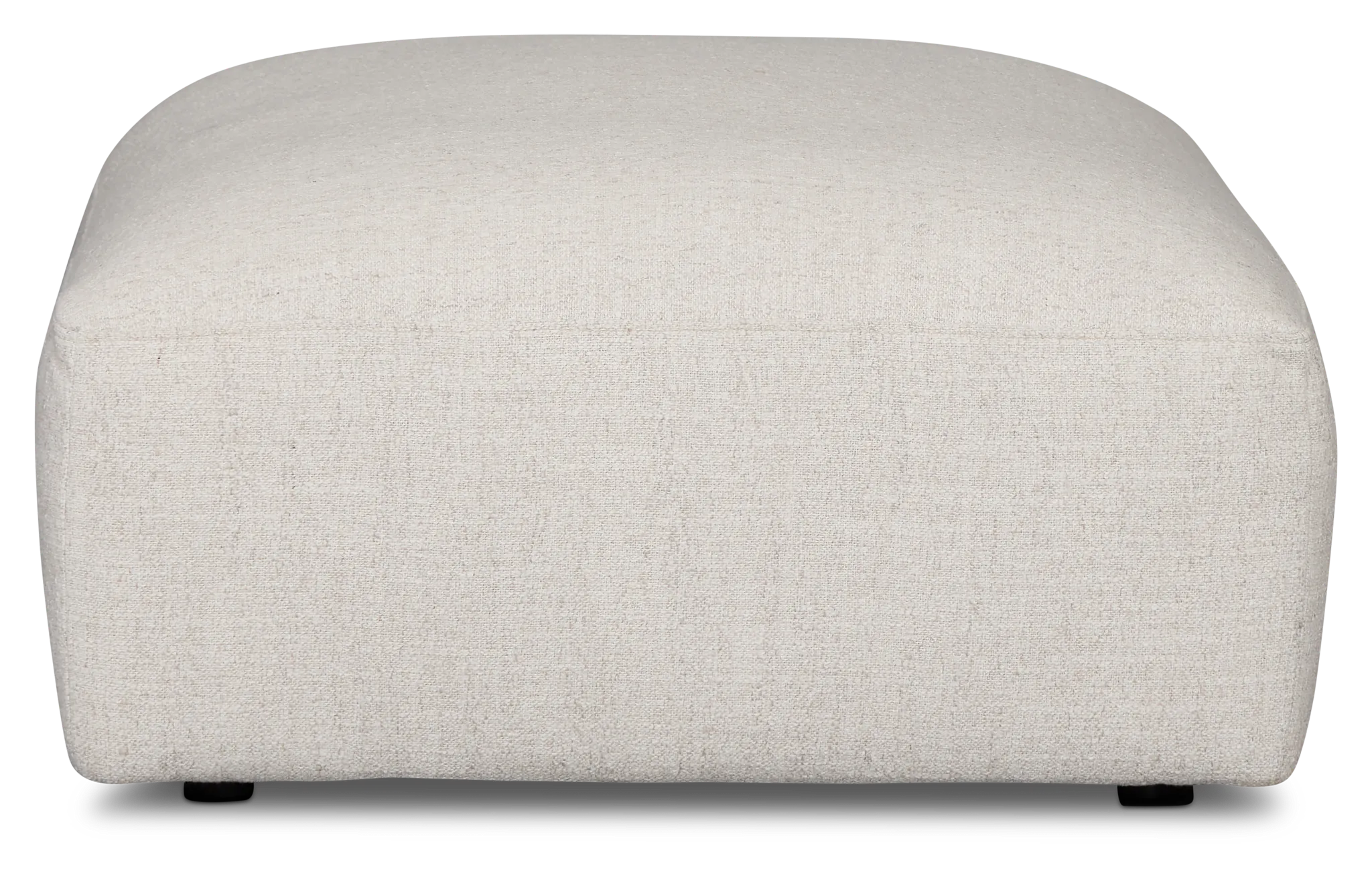 Baylor Light Beige Fabric Ottoman