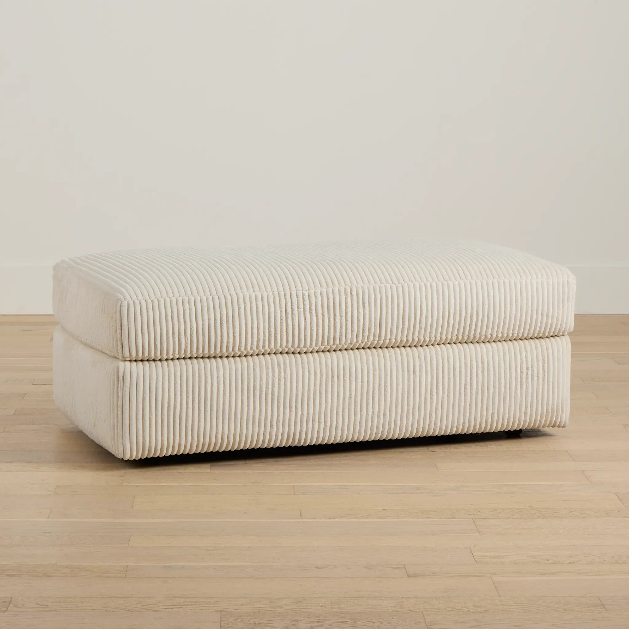 Charlie Ivory Fabric Ottoman Charlie Ivory Fabric Ottoman