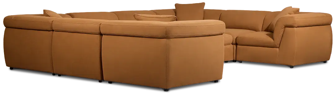 Aria Medium Brown Micro Immersive 10-piece Pit Sectional W/2 Speakers Aria Medium Brown Micro Immersive 10-piece Pit Sectional W/2 Speakers