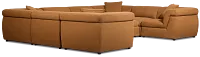Aria Medium Brown Micro Immersive 10-piece Pit Sectional W/2 Speakers
