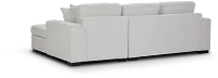 Blakely White Fabric Small Right Chaise Storage Sleeper Sectional