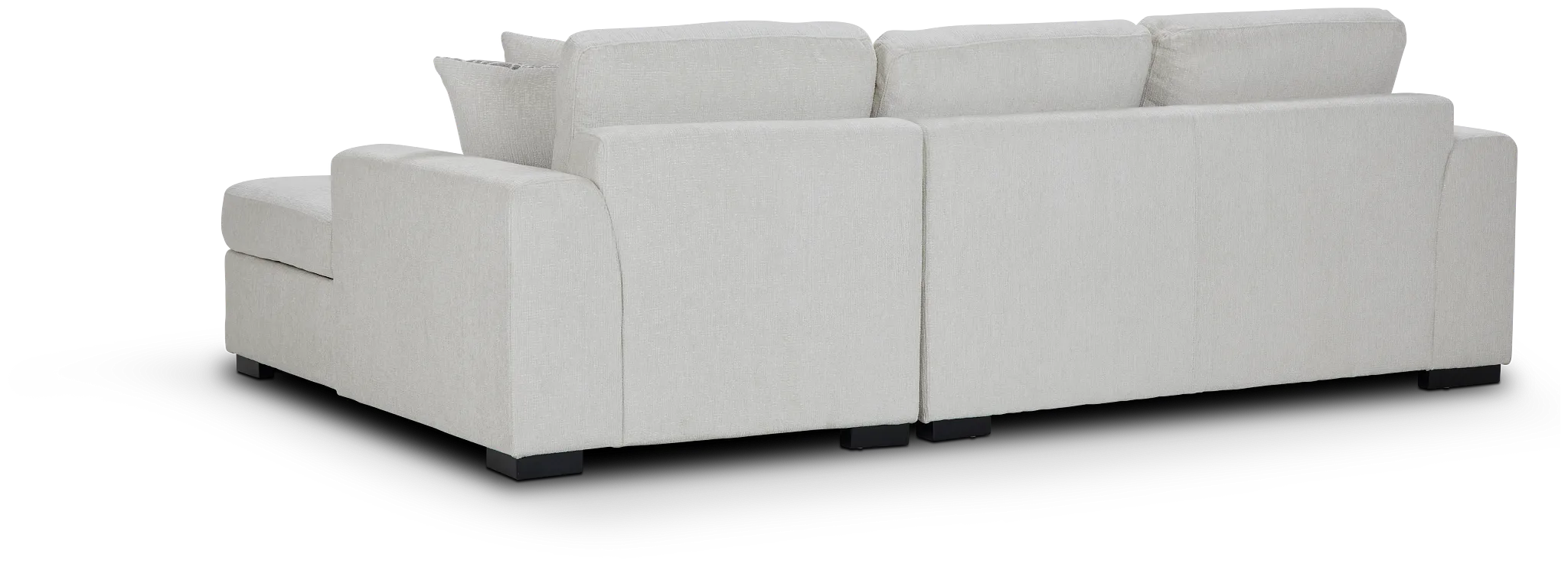 Blakely White Fabric Right Chaise Storage Sectional