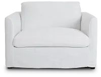 Willow White Fabric Chair