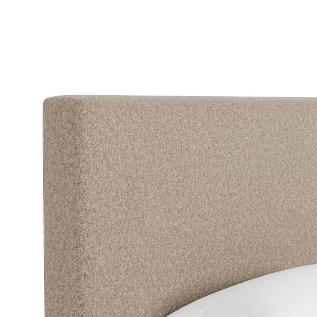Grayton Merino Brown 54" Upholstered Platform Bed
