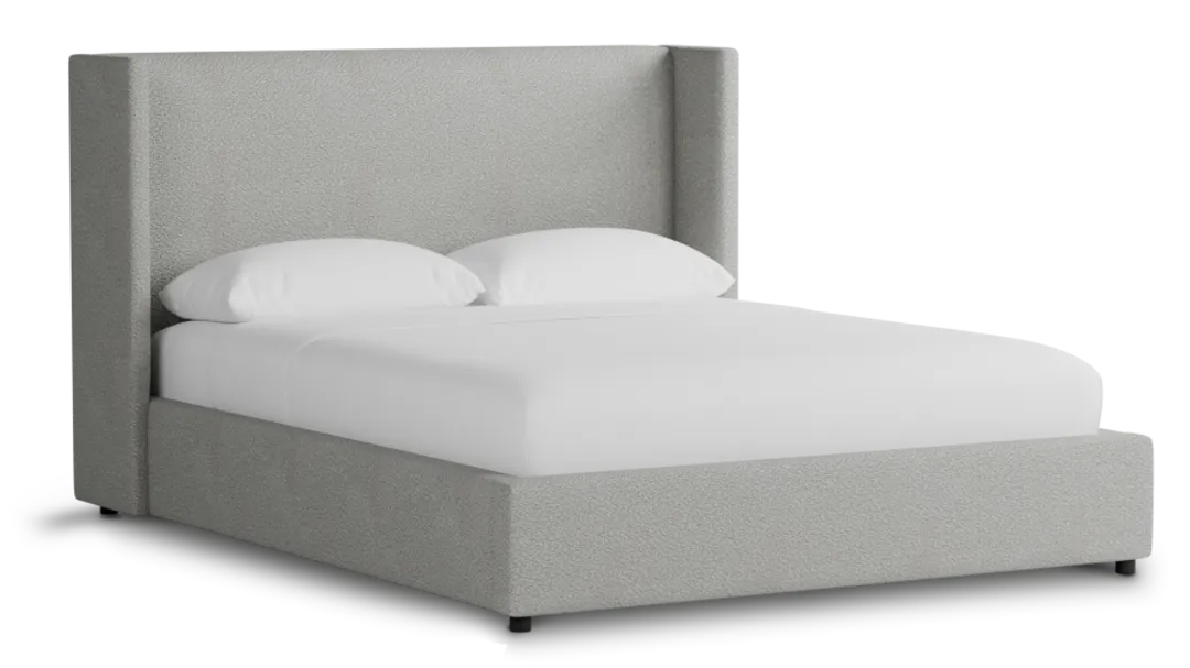 Captiva Sutton Gray 48" Upholstered Shelter Bed