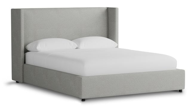 Captiva Sutton Gray 48" Upholstered Shelter Bed