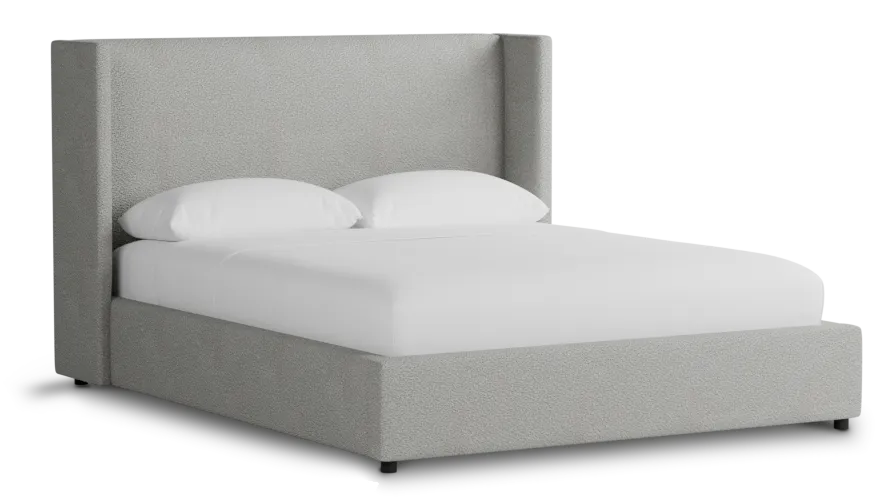 Captiva Sutton Gray 48" Upholstered Shelter Bed