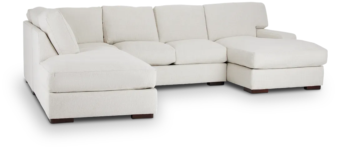 Veronica White Down Small Left Bumper Sectional