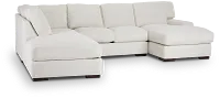 Veronica White Down Small Left Bumper Sectional
