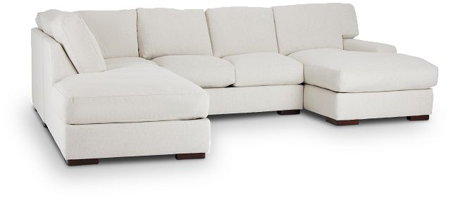 Veronica White Down Small Left Bumper Sectional (3)