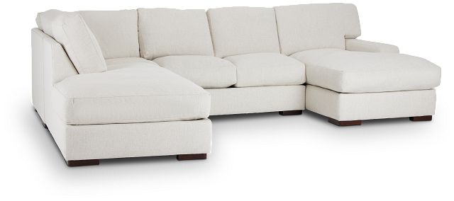 Veronica White Down Small Left Bumper Sectional