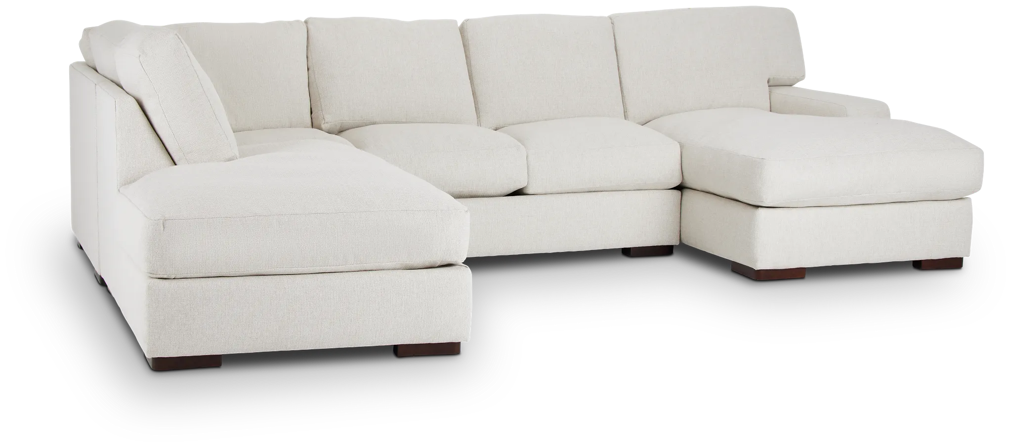 Veronica White Down Small Left Bumper Sectional