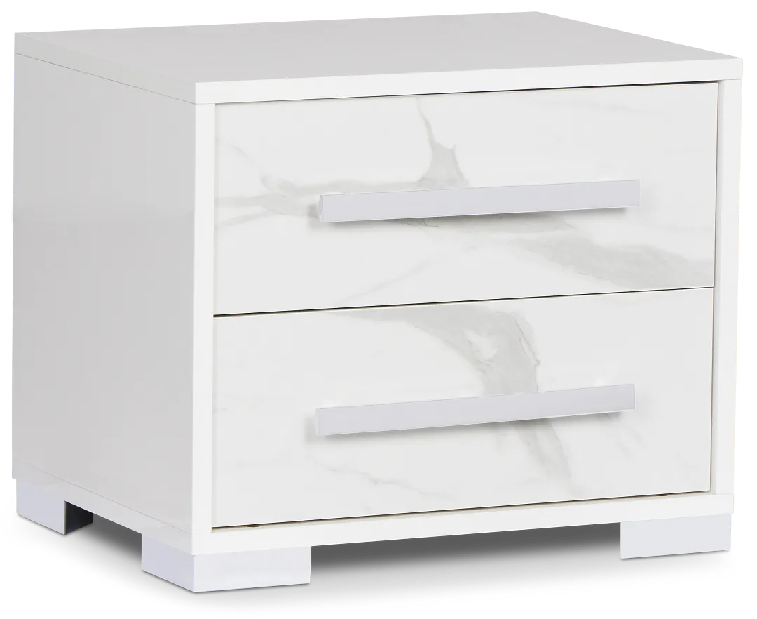 Modena White Nightstand