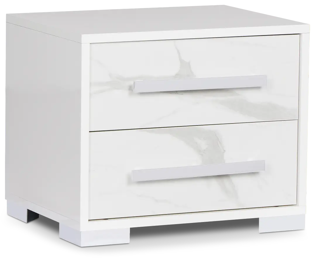 Modena White Nightstand Modena White Nightstand