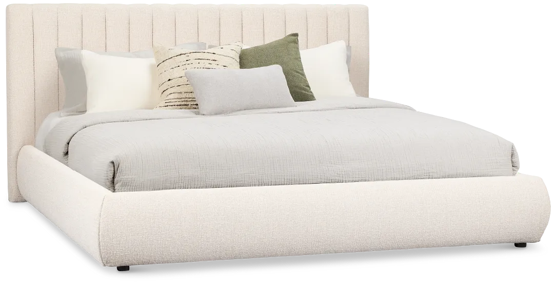 Nomad Light Beige Uph Platform Bed