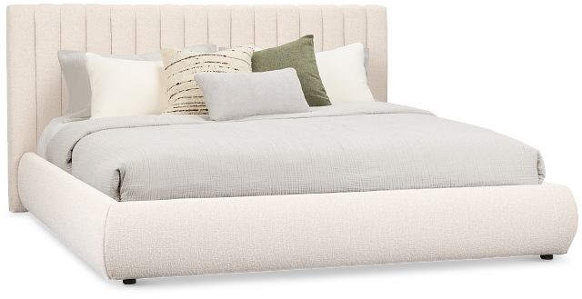 Nomad Light Beige Uph Platform Bed