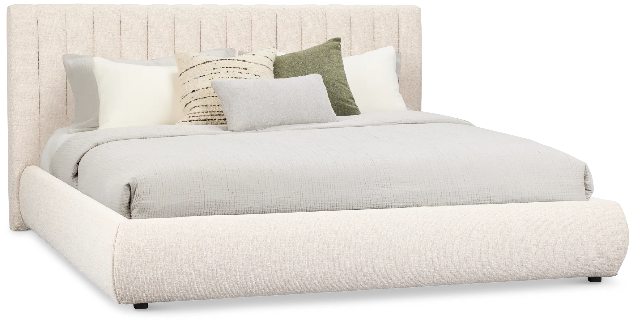 Nomad Light Beige Uph Platform Bed