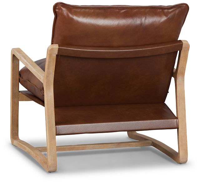 Kenny Brown Leather Accent Chair