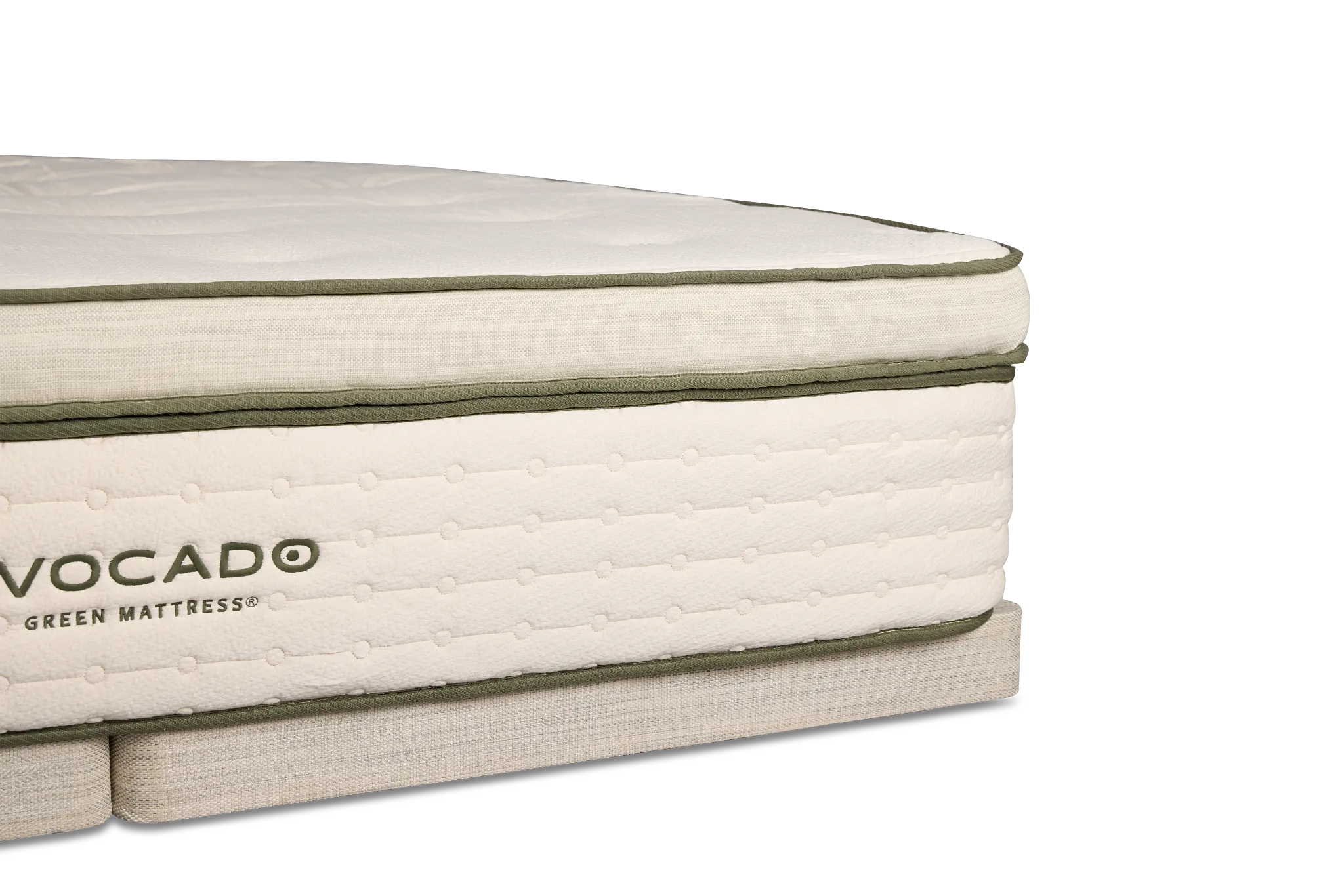 Avocado Green Plush Low-profile Mattress Set