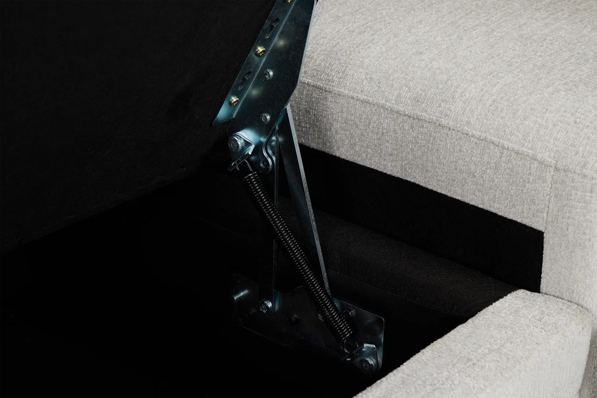 Everly Gray Fabric Small 2-arm Storage Sectional Everly Gray Fabric Small 2-arm Storage Sectional