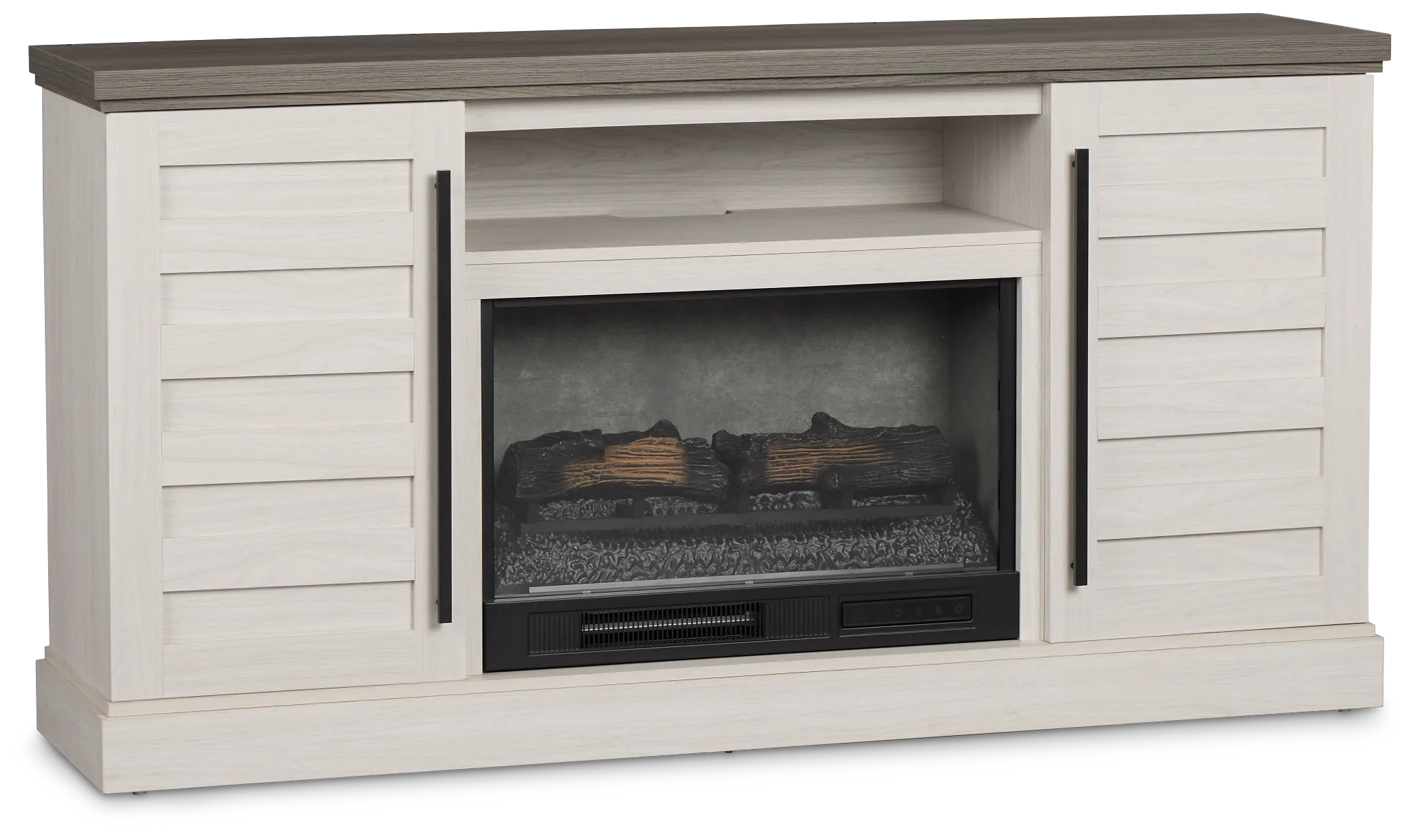 Westlake Two-tone 65" Tv Stand With Fireplace Insert