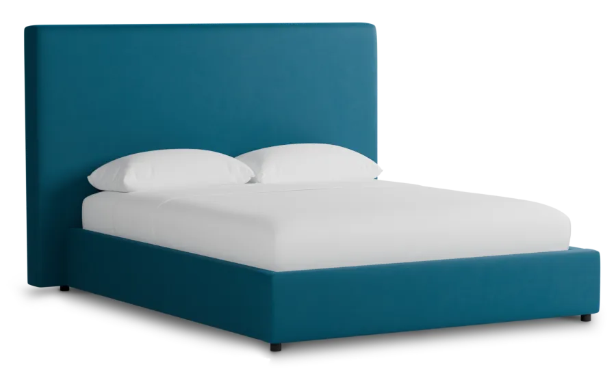 Grayton Joya Teal 54" Upholstered Platform Bed