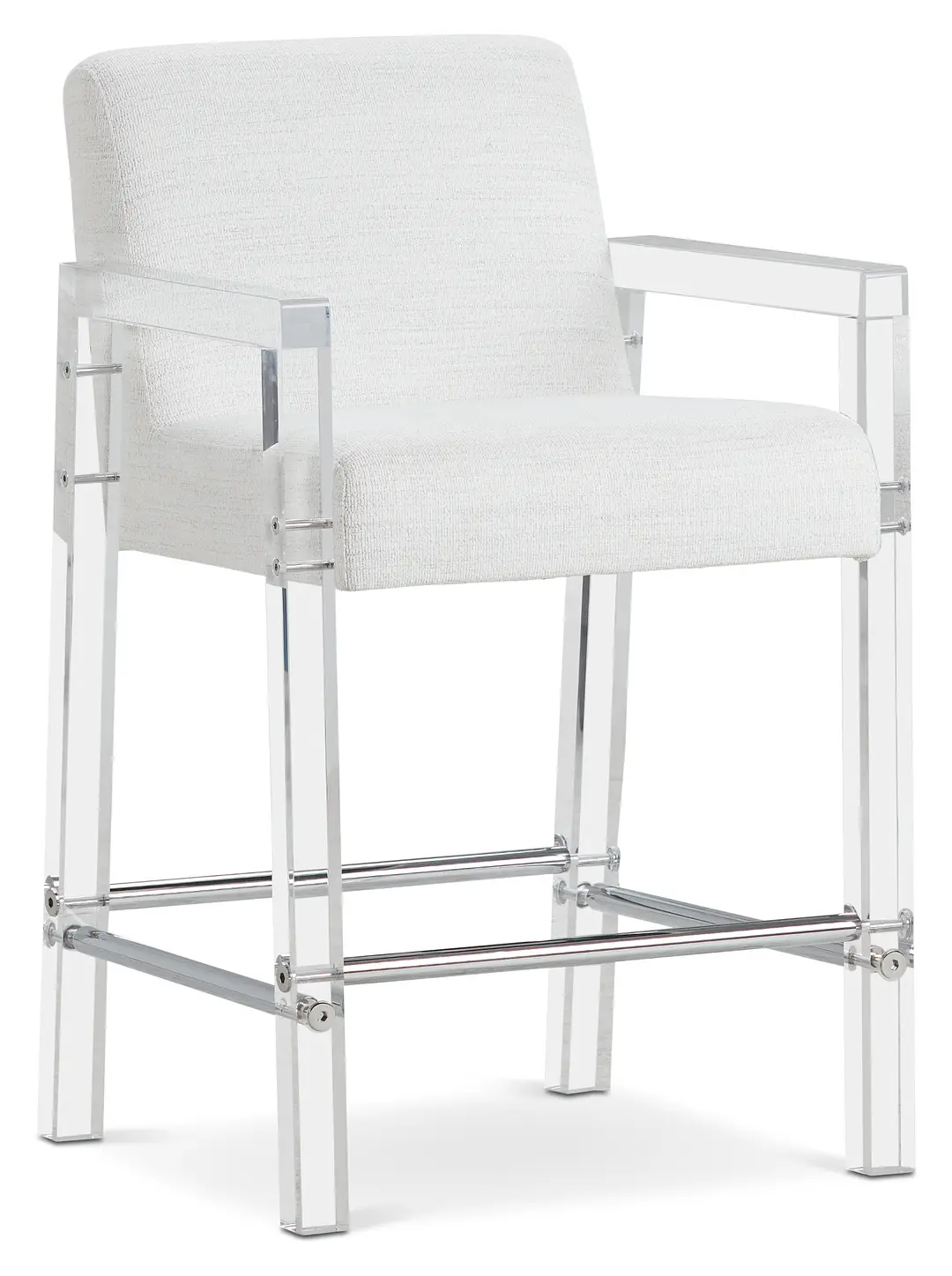 Ocean Drive Whiteacrylic 24" Upholstered Barstool Ocean Drive Whiteacrylic 24" Upholstered Barstool