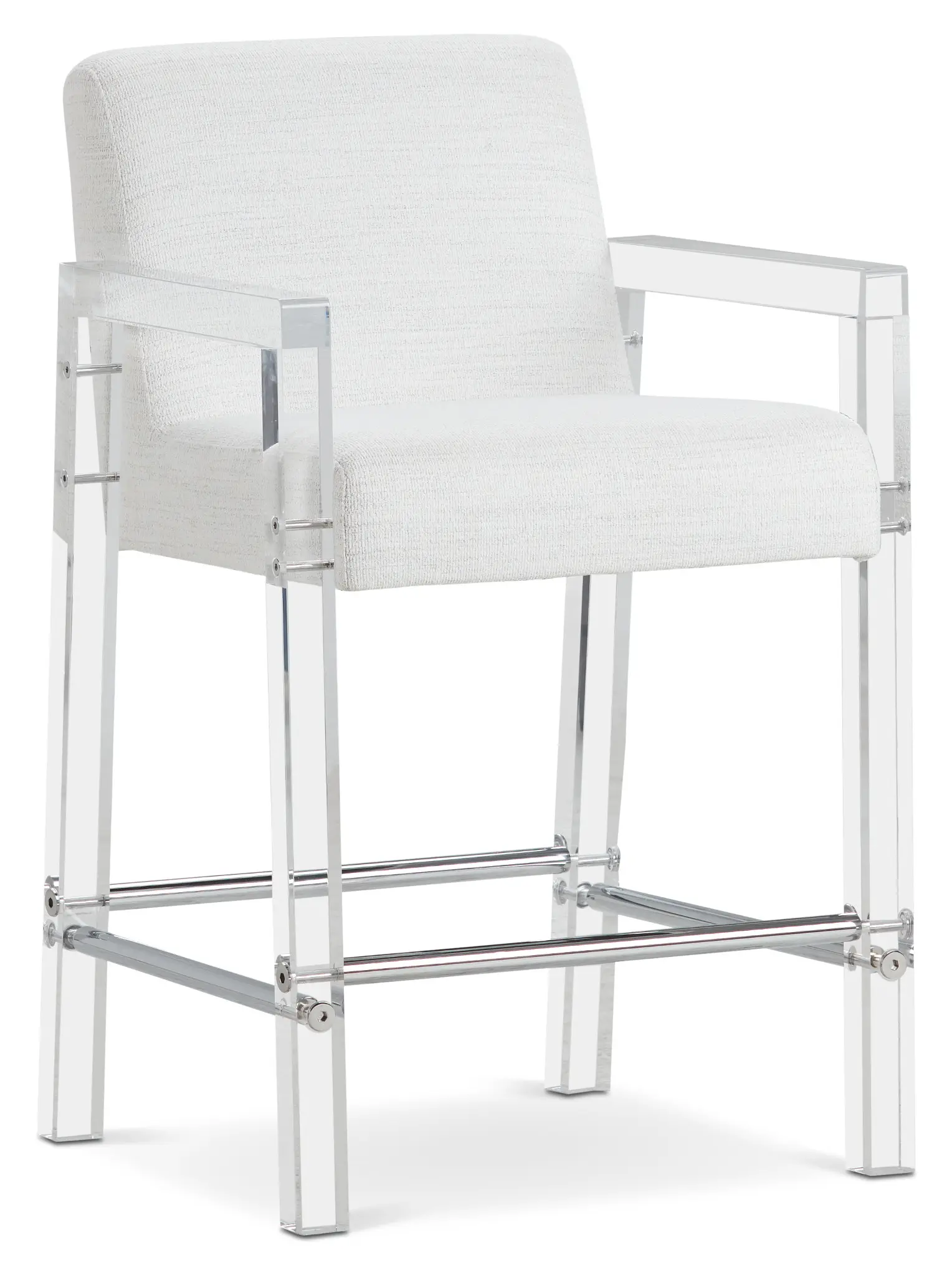 Ocean Drive Whiteacrylic 24" Upholstered Barstool Ocean Drive Whiteacrylic 24" Upholstered Barstool