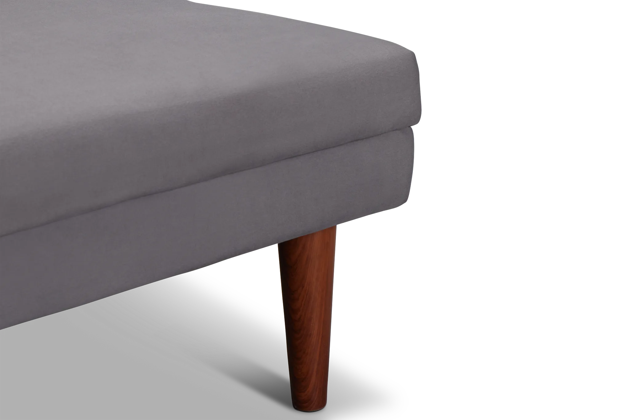 Ellie Dark Gray Velvet Sofa Futon