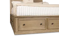 Galveston Light Tone Sleigh Storage Bed